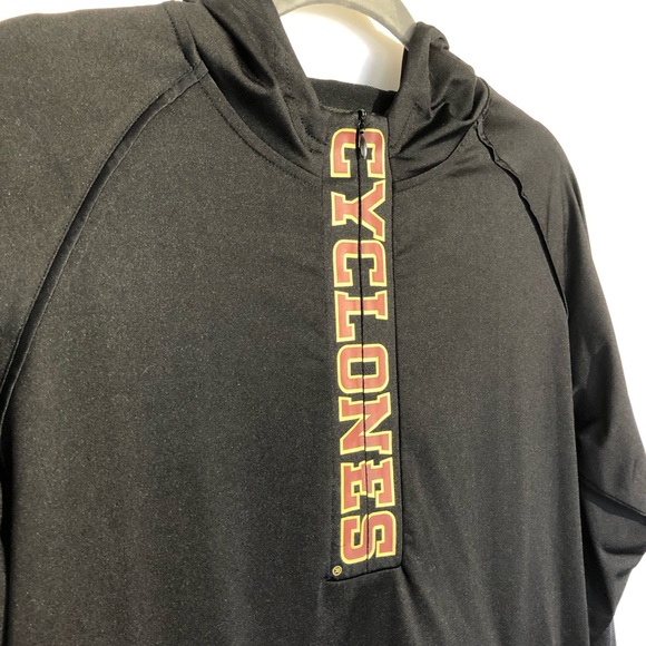 Authentic Iowa Stare Cyclone 1/4 Zip Up Hoodie with Thumb Holes - Size L - Picture 4 of 9